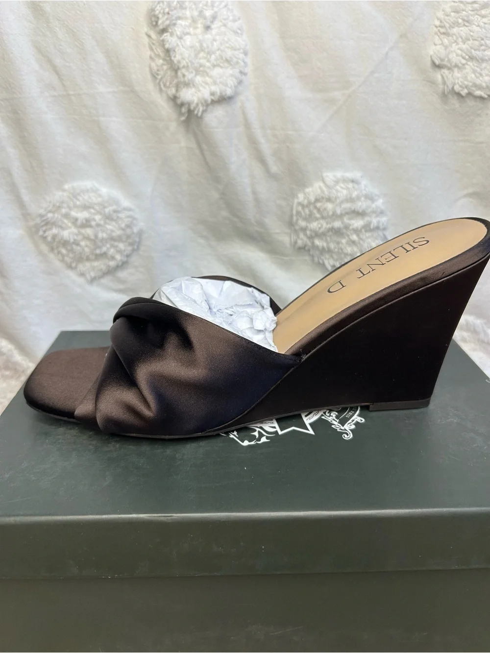 Anthropologie Silent D Katia Wedges Satin
